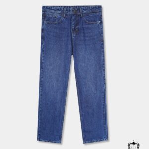 Men's mid blue baggy jeans